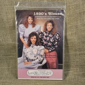Vintage 1890s Style Women's Blouse Sewing Pattern